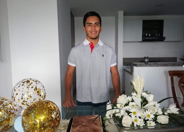 El cumpleañero Juan Sebastián Ninco Muñoz.